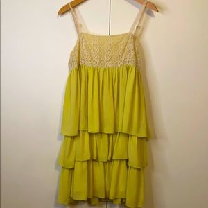 Bright lace & ruffle dress!
